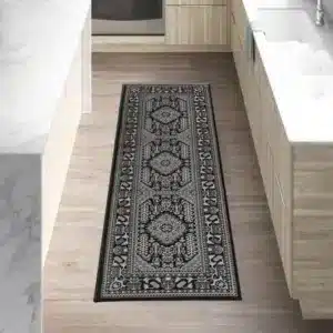 Zinat Rugs - Black, 60 x 220 cm