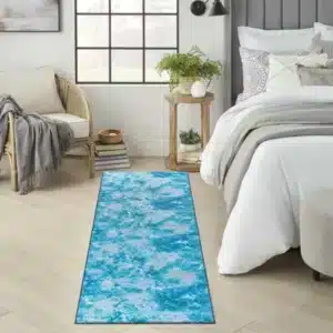 Marble Rugs - Blue, 60 x 220 cm