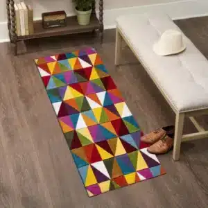 Multi Color Rugs - Geometric Triangle, 60 x 220 cm