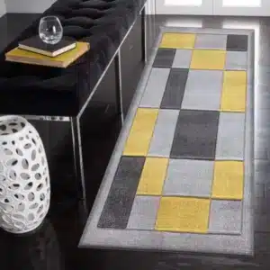 Havana Rugs - Grey & Ochre, 60 x 220 cm