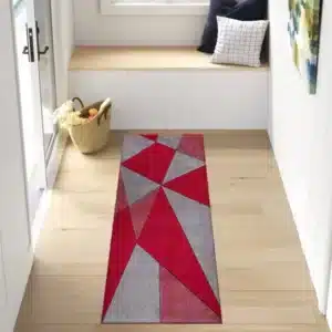 Athens Rugs - Red, 66 x 220 cm
