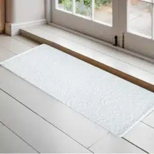 Natty Rugs - White, 60 x 220 cm