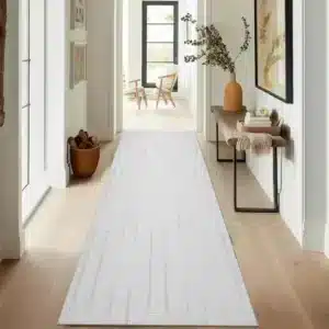 Luna Rugs - White, 60 x 300 cm