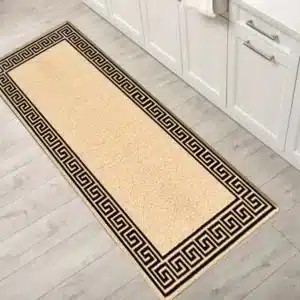 Greeky Rugs - Beige & Black, 66 x 220 cm