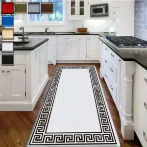 Greeky Rugs - Cream & Black, 66 x 220 cm
