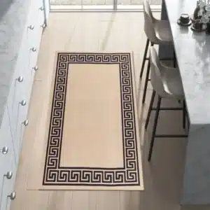 Greeky Rugs - Beige & Black, 80 x 150 cm