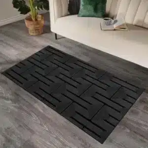 Luna Rugs - Black, 80 x 150 cm