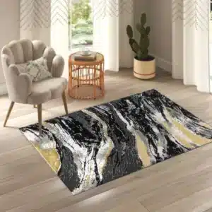 Jeze Rugs Renoazul - Black, 80 x 150 cm