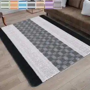 Nada Rugs - Black & Grey, 80 x 150 cm