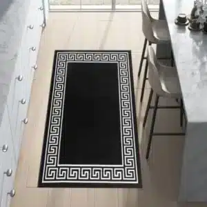 Greeky Rugs - Black & White, 80 x 150 cm