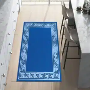 Greeky Rugs - Blue & Cream, 80 x 150 cm