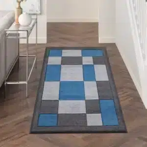 Havana Rugs - Dark Grey & Blue, 80 x 150 cm