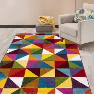 Multi Color Rugs - Geometric Triangle, 80 x 150 cm