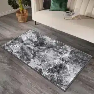 Marble Rugs - Grey, 80 x 150 cm