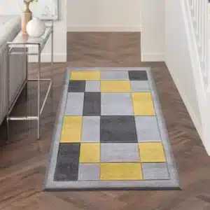 Havana Rugs - Grey & Ochre, 80 x 150 cm