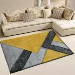 Nova Rugs - Grey & Ochre, 80 x 150 cm