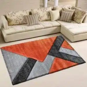 Nova Rugs - Orange & Grey, 80 x 150 cm