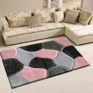 Pona Rugs - Pink & Grey, 80 x 150 cm