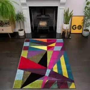 Multi Color Rugs - Polygon, 80 x 150 cm