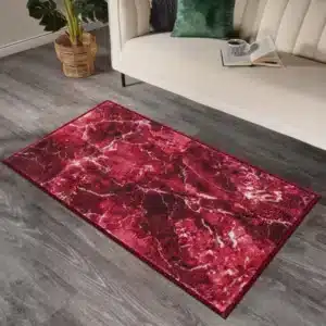 Marble Rugs - Red, 80 x 150 cm