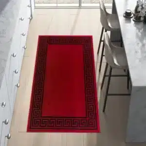 Greeky Rugs - Red & Black, 80 x 150 cm
