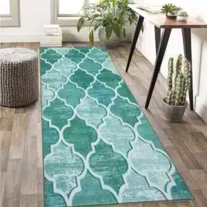 Ouranos Rugs - Aqua, 80 x 300 cm