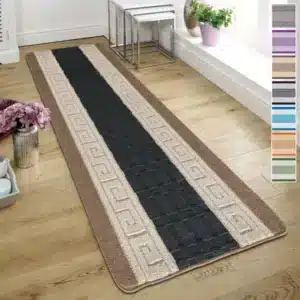 Nada Rugs - Beige & Black, 80 x 300 cm