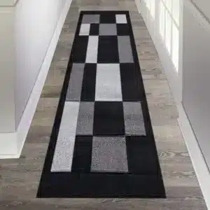 Havana Rugs - Black & Grey, 80 x 300 cm