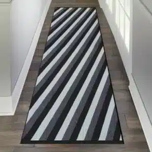 Kolm Rugs - Black & Grey, 80 x 300 cm