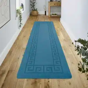 Rocco Rugs - Blue, 80 x 300 cm