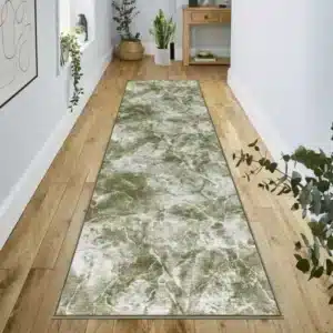 Marble Rugs - Green, 80 x 300 cm