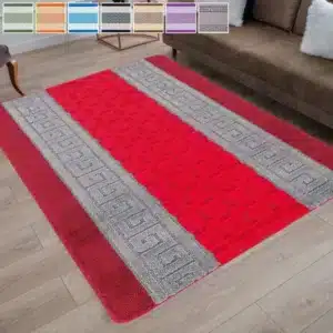 Nada Rugs - Red & Grey, 80 x 150 cm