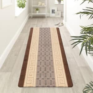 Nada Rugs - Beige & Brown, 60 x 220 cm