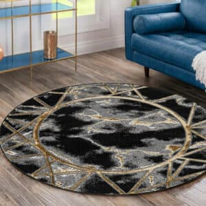 Kiens Rugs - Black, 120 x 120 cm