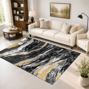 Jeze Rugs Renoazul - Black, 160 x 230 cm