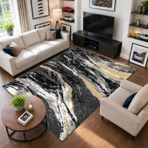 Jeze Rugs Renoazul - Black, 200 x 290 cm