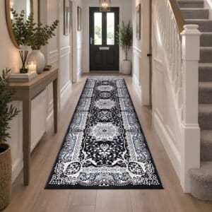 Rada Rugs - Black, 80 x 300 cm