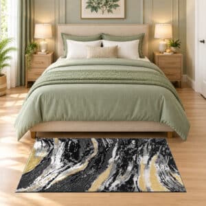 Jeze Rugs Renoazul - Black, 80 x 150 cm
