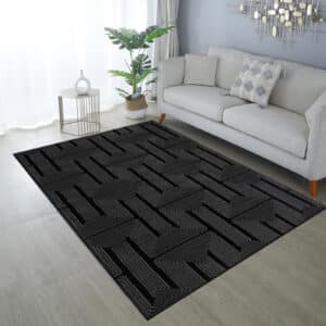 Luna Rugs - Black, 160 x 230 cm