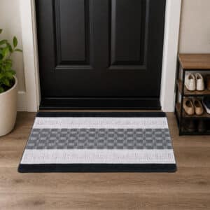 Nada Rugs - Black & Grey, 60 x 110 cm