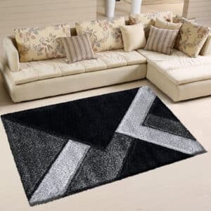 Nova Rugs - Black & Grey, 80 x 150 cm