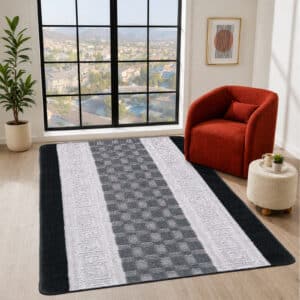 Nada Rugs - Black & Grey, 120 x 150 cm