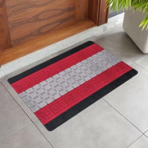 Nada Rugs - Black & Grey & Red, 50 x 80 cm