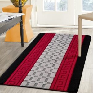 Nada Rugs by Renoazul - versatile rug collection available in solid tones including Blue, Green, Orange, and Purple, plus multi-tone blends like Beige & Black, Black & Grey & Red, and Red & Brown, offered in 7 sizes from compact 40 x 60 cm accent mats to an 80 x 300 cm runner, styled for entryway, bedroom, hallway, and living room interiors in UK homes.