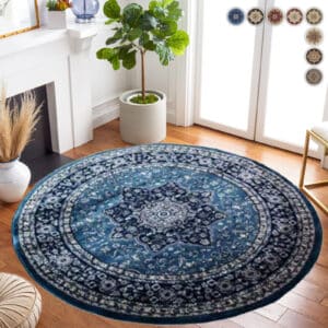 Rome Rugs Renoazul - Blue, 120 x 120 cm