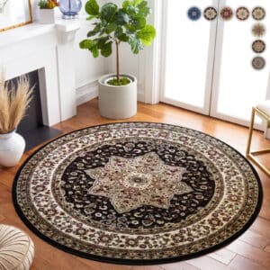 Rome Rugs Renoazul - Brown, 120 x 120 cm