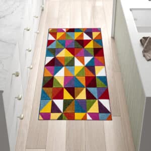 Multi Color Rugs - Geometric Triangle, 80 x 150 cm