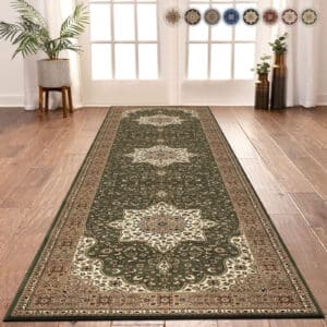 Rome Rugs Renoazul - Green, 80 x 300 cm