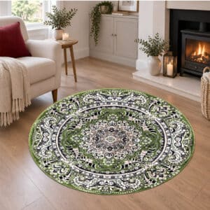 Rada Rugs - Green, 120 x 120 cm