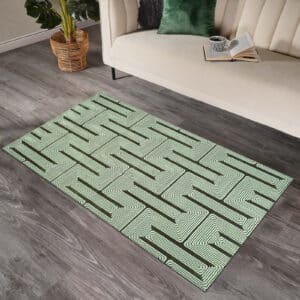 Luna Rugs - Green, 80 x 150 cm